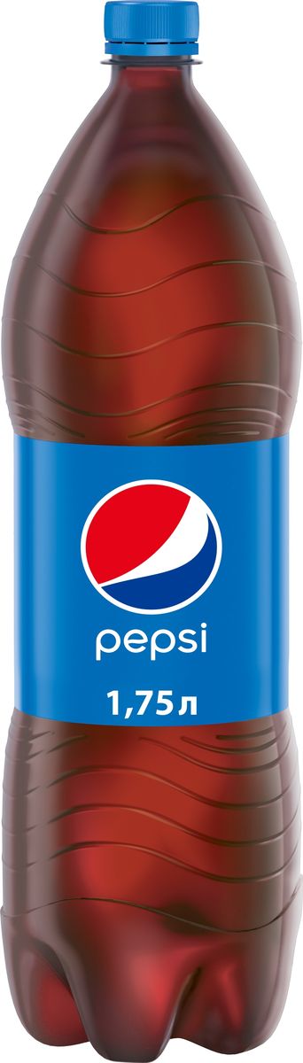 Pepsi-Cola напиток сильногазированный, 1,75 л340015817/340022429 Pepsi-Cola напиток сильногазированный, 1,75 л340015817/340022429Классический Pepsi, не нуждающийся в представлении.О бренде:Pepsi - легендарный напиток, изобретенный фармацевтом К. Бредхемом в 1893 году и завоевавший популярность по всему миру.