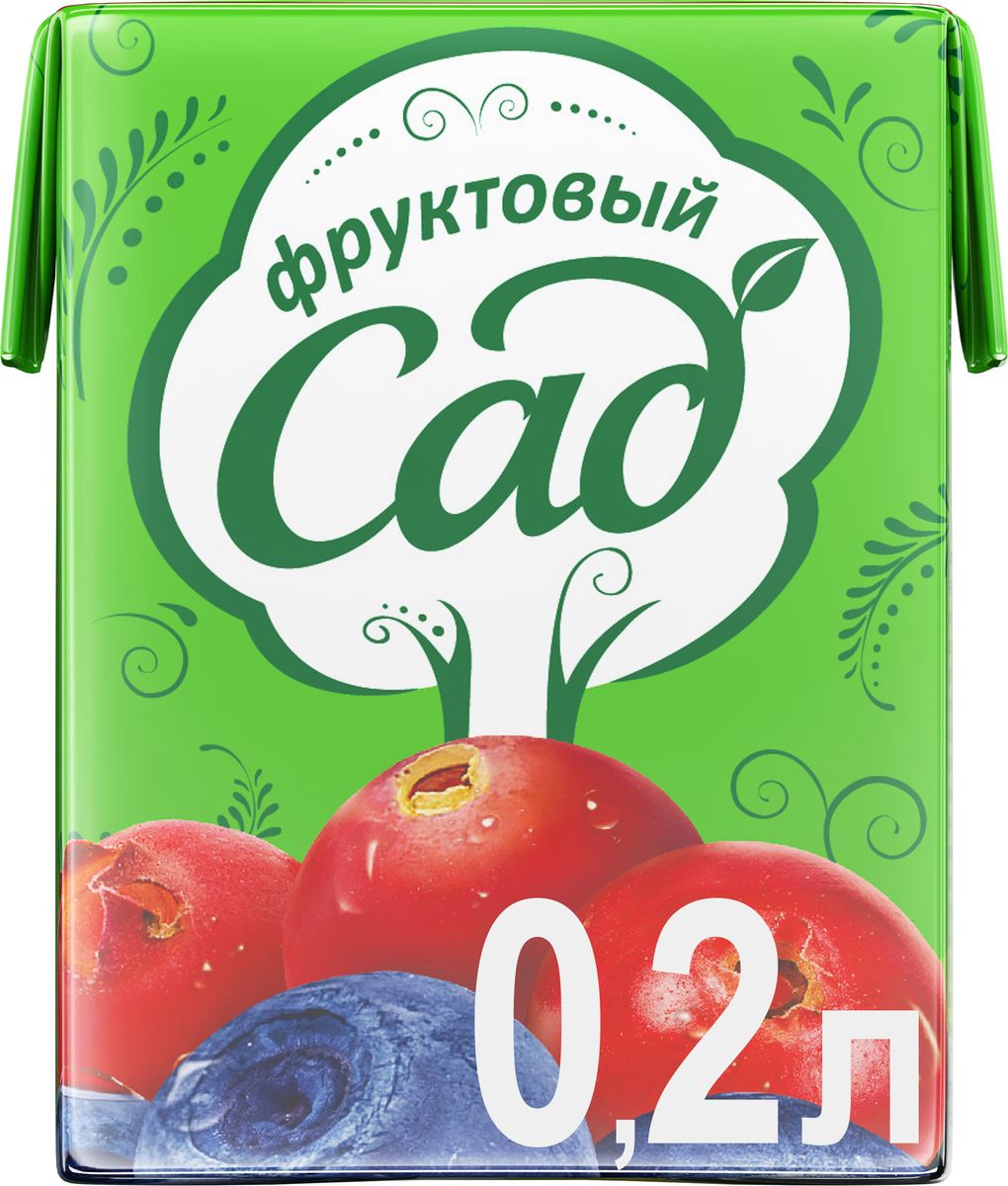 Фруктовый Сад Яблоко-Ягоды напиток сокосодержащий, 0,2 л340024876 Фруктовый Сад Яблоко-Ягоды напиток сокосодержащий, 0,2 л340024876Освежающий яркий вкус с легкой приятной кислинкой! Несет в себе свежесть и прохладу лесных ягод - клюквы, брусники, черники! О бренде:Фруктовый сад - один из крупнейших производителей соков и нектаров на российском рынке. Ассортимент бренда представлен большим разнообразием вкусов, которые нравятся взрослым и детям. Выберите свой вкус для всей семьи!