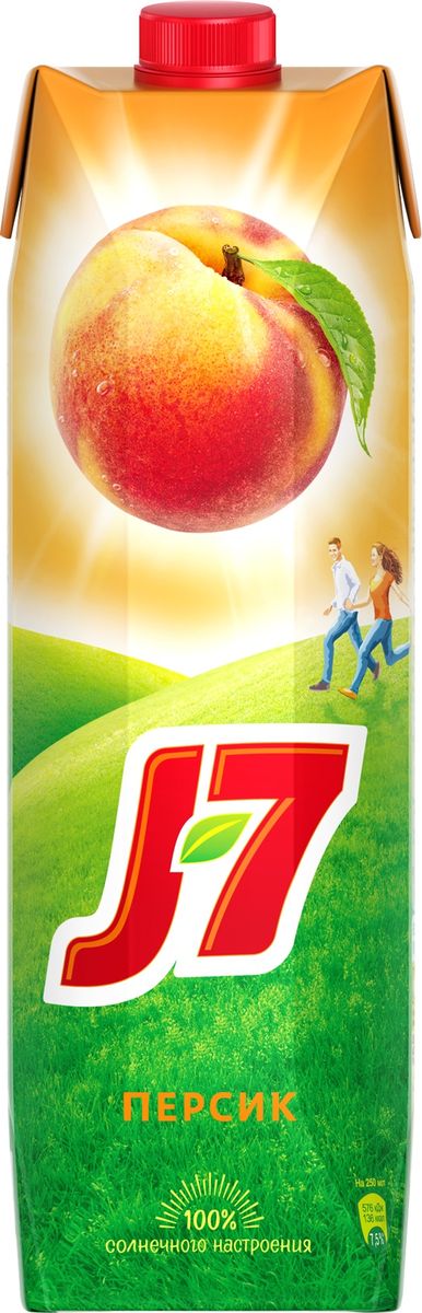 J-7 Персик с мякотью нектар 0,97 л340028829/340031799 J-7 Персик с мякотью нектар 0,97 л340028829/340031799Пусть ваше настроение будет всегда на высоте, а помогут вам в этом вкусы J7! Спелые и вкусные персики передали нашим сокам и нектарам всю позитивную энергию солнца. Пейте J7 и светитесь изнутри.О бренде:J7 - первый бренд пакетированного сока, появившийся на российском рынке в 1994 г. Основная линейка 100% соков и нектаров J7 состоит из 12 вкусов, каждый из которых сохраняет неповторимый вкус солнечных фруктов.
