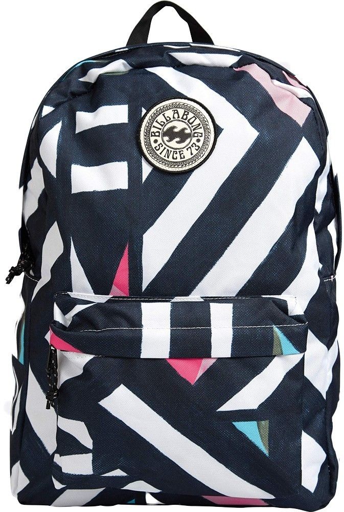 Рюкзак женский Billabong All Day Women, цвет: черный, розовый, голубой, 20 лF9BP01 Рюкзак женский Billabong All Day Women, цвет: черный, розовый, голубой, 20 лF9BP01Стильный городской рюкзак Billabong All Day Women с минималистичным дизайном. Благодаря многообразию расцветок вы легко сможете подобрать модель, идеально сочетающуюся с вашим повседневным гардеробом. Особенности: Объемное внутреннее отделение. Вместительный внешний карман. Регулируемые плечевые лямки. Круглый логотип Billabong на фронтальной части.