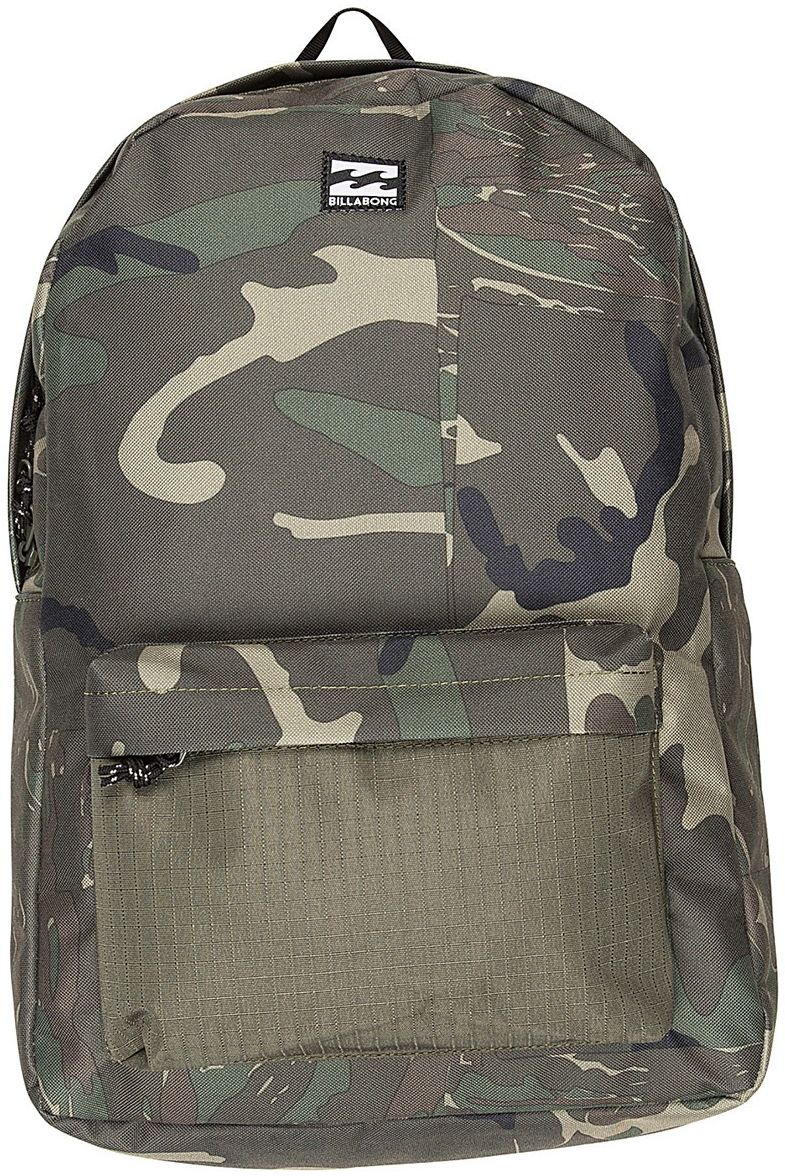Рюкзак Billabong All Day Pack, цвет: зеленый, хаки, коричневый, 20 лF5BP01 Рюкзак Billabong All Day Pack, цвет: зеленый, хаки, коричневый, 20 лF5BP01Практичный рюкзак Billabong All Day Pack, который станет вашим верным спутником в городских прогулках. Его объем позволит вместить множество вещей, необходимых в течение дня, а внешний карман поможет держать самые нужные мелочи в быстром доступе. Высококачественный материал гарантирует долговечность и сохранение свежего внешнего вида, а оригинальные цветовые решения делают этот рюкзак еще и прекрасным дополнением вашего образа. Особенности: Вместительное основное отделение. Внешний карман на молнии. Регулируемые эргономичные лямки. Мягкая спинка. Удобная петля для переноски. Нашивка с фирменным логотипом Billabong.
