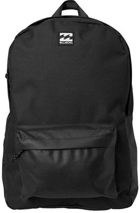 Рюкзак Billabong All Day Pack, цвет: черный, 20 лF5BP01 Рюкзак Billabong All Day Pack, цвет: черный, 20 лF5BP01Практичный рюкзак Billabong All Day Pack, который станет вашим верным спутником в городских прогулках. Его объем позволит вместить множество вещей, необходимых в течение дня, а внешний карман поможет держать самые нужные мелочи в быстром доступе. Высококачественный материал гарантирует долговечность и сохранение свежего внешнего вида, а оригинальные цветовые решения делают этот рюкзак еще и прекрасным дополнением вашего образа. Особенности: Вместительное основное отделение. Внешний карман на молнии. Регулируемые эргономичные лямки. Мягкая спинка. Удобная петля для переноски. Нашивка с фирменным логотипом Billabong.