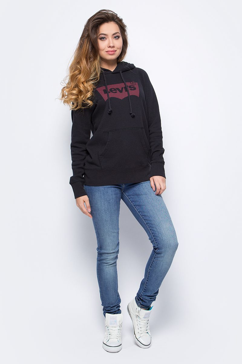 Толстовка женская Levis®, цвет: черный. 3594600020. Размер M (44/46)3594600020 Толстовка женская Levis®, цвет: черный. 3594600020. Размер M (44/46)3594600020Классическая комфортная толстовка Levis® из мягкого хлопка стильная и практичная вещь в вашем гардеробе. Украшена логотипом, созданным на основе олимпийской символики 1984 года. Модель с длинными рукавами и капюшоном.
