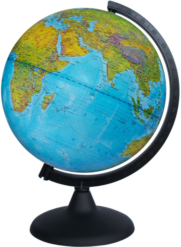 Глобусный мир Физический глобус на английском языке диаметр 25 см