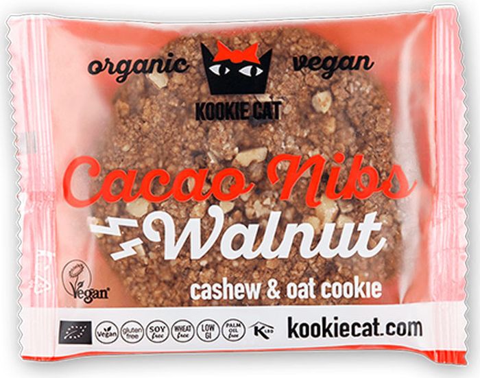 Kookie Cat грецкий орех и какао крупка, 50 г422 Kookie Cat грецкий орех и какао крупка, 50 г422Богатый и интенсивный вкус какао-печенья. Микс Какао-крупки, какао-масла и Грецких орехов, который подпитывает и потакает вашим чувствам.