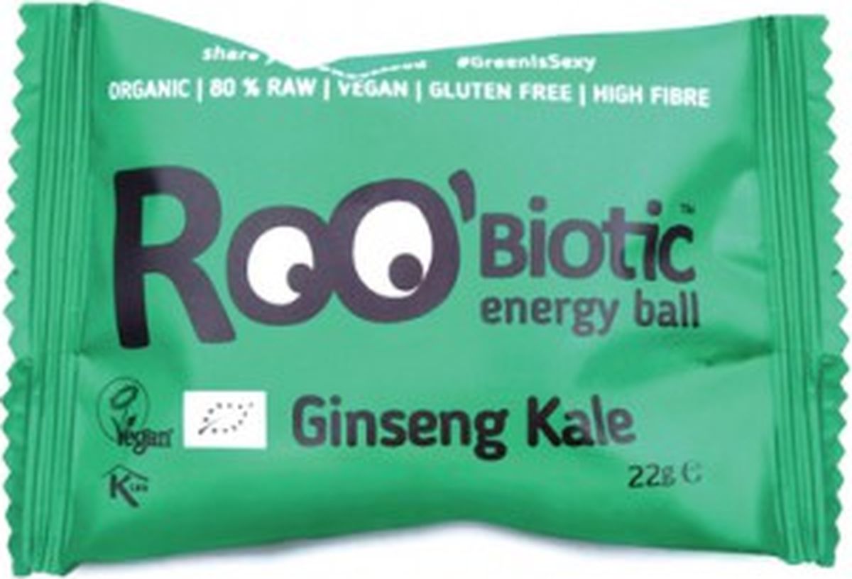 Roo’biotic Energy Ball Ginseng Kale конфета кейл и женьшень, 22 г414 Roo’biotic Energy Ball Ginseng Kale конфета кейл и женьшень, 22 г414Конфета Roo’biotic Кейл и ЖеньшеньЗавтрак? Да. Обед? Конечно. После полудня? Обязательно! Удовлетворите все ваши вкусные пристрастия! Король зелени Кейл предоставит вам витамины, минералы и клетчатку, а королева тонизирующих трав Женьшень увеличит вашу энергию и фокус. Полная ревитализация!
