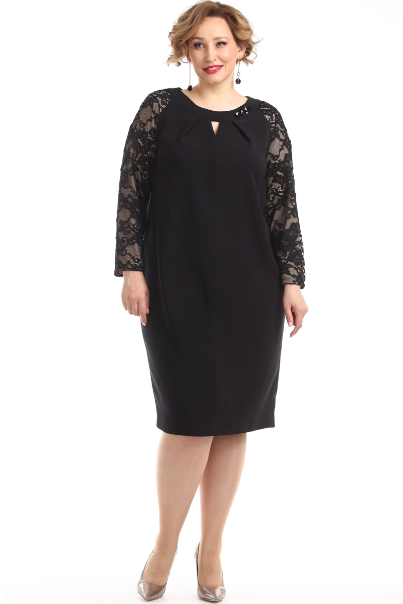 Платье Averi, цвет: черный. 1350_001. Размер 60 (64)
