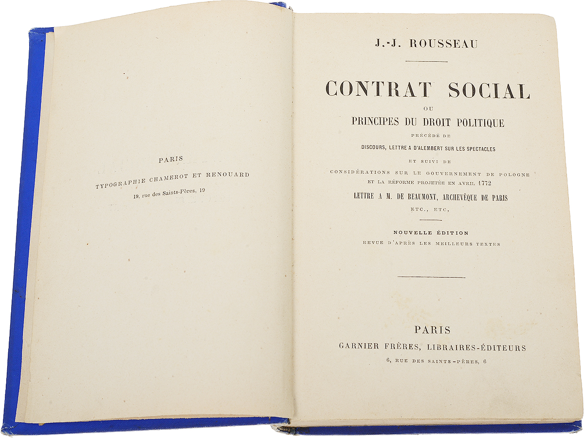 Contrat Social ou Principes du Droit Politique