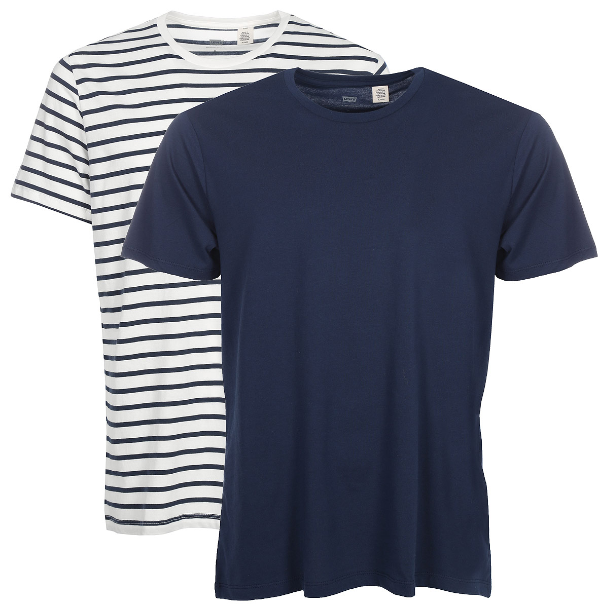Футболка мужская Levis®, цвет: синий, белый, 2 шт. 8217600250. Размер XXL (52)8217600250 Футболка мужская Levis®, цвет: синий, белый, 2 шт. 8217600250. Размер XXL (52)8217600250Мужская футболка от Levis® выполнена из мягкого джерси. Модель с короткими рукавами и круглым вырезом горловины.В комплект входят две футболки.