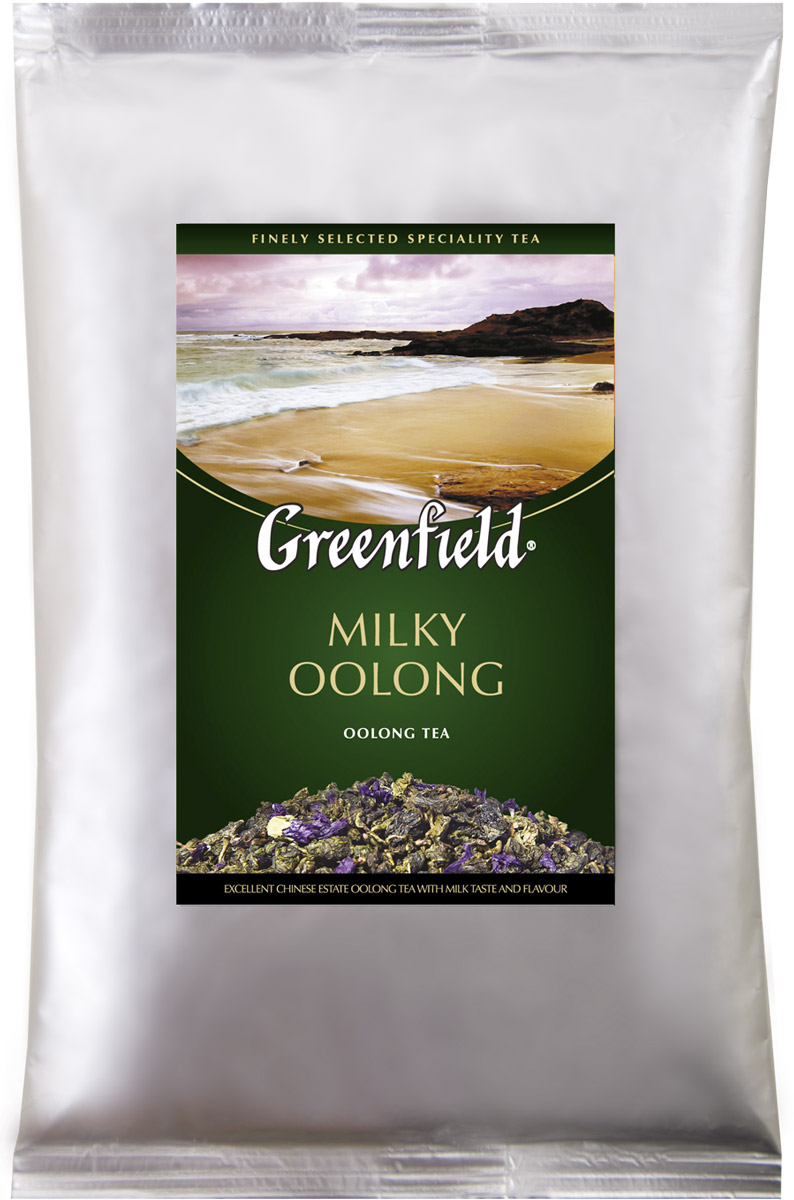 Greenfield Milky Oolong зеленый листовой чай, 250 г0980-15 Greenfield Milky Oolong зеленый листовой чай, 250 г0980-15Наполненный мягкий вкус и долгое сладковатое послевкусие редкого полуферментированного чая Oolong превосходно сочетаются с тонкими молочно-сливочными нотами, которые завершают выразительный букет Greenfield Milky Oolong.