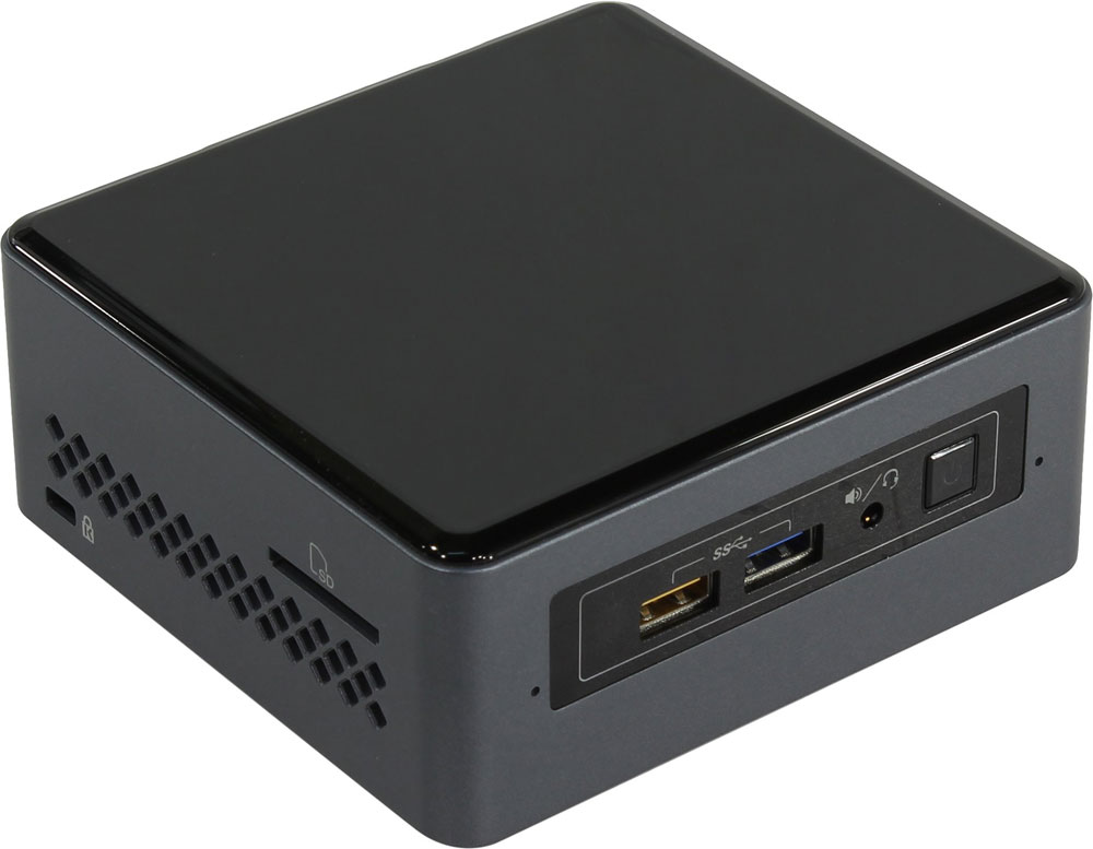 Intel NUC BOXNUC6CAYH мини ПК1206182 Intel NUC BOXNUC6CAYH мини ПК1206182Intel NUC BOXNUC6CAYH - это революционное, ультракомпактное устройство - предоставляет широкий набор функциональных возможностей.Мини ПК занимает совсем мало места, весит немногим более 1 кг. Благодаря этому вы легко сможете переносить его, устанавливать там, где это особенно удобно.Возможностей данной модели достаточно для запуска игр, воспроизведения мультимедийных файлов. И в то же время он тратит на решение подобных задач меньше энергии, чем многие полноразмерные ПК.Разработчики предусмотрели все разъёмы, которые необходимы для подключения системного блока к монитору и проводной сети. Порты USB 3.0 дают возможность использовать флешки, внешние жёсткие диски, различные совместимые устройства, упрощают обмен файлами с ними. Благодаря слоту для карт SD можно также легко и быстро обмениваться информацией с камерами, мобильными устройствами.Точные характеристики зависят от модели.Компьютер сертифицирован EAC и имеет русифицированное Руководство пользователя.