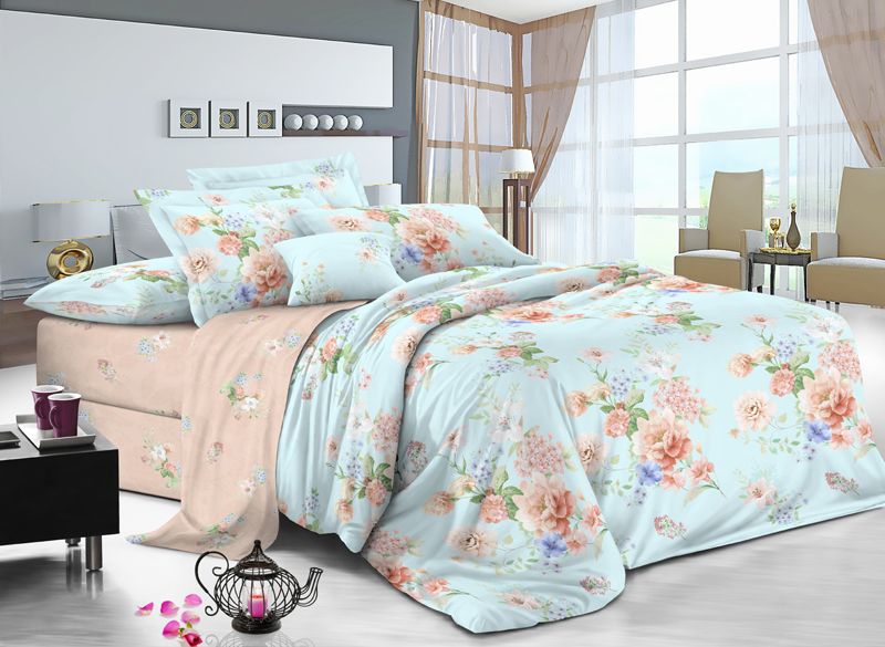 Комплект белья Soft Line, 1,5-спальный, наволочки 50x70, цвет: бирюзовый. 0729507295 Комплект белья Soft Line, 1,5-спальный, наволочки 50x70, цвет: бирюзовый. 0729507295Роскошный комплект постельного белья Soft Line выполнен из качественного плотного сатина и украшен оригинальным рисунком. Комплект состоит из пододеяльника, простыни и двух наволочек.Постельное белье Soft Line подобно облаку сочетает в себе плотность цвета и безграничную нежность фактуры. Это белье обладает волшебной практичностью, а потому оказываться на седьмом небе станет вашим привычным занятием.Доверьте заботу о качестве вашего сна высококачественному натуральному материалу.Сатин - это ткань из 100% натурального хлопка. Мягкость и нежность материала создает чувство комфорта и защищенности. Классический натуральный природный материал делает это постельное белье нежным, элегантным и приятным.