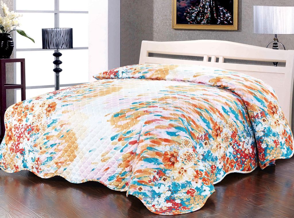 Покрывало стеганое Soft Line, 225 х 240 см, цвет: оранжевый. 1035110351 Покрывало стеганое Soft Line, 225 х 240 см, цвет: оранжевый. 1035110351Роскошное покрывало Soft Line, выполненное из натурального хлопка, оформлено фигурной стежкой. Покрывало является неотъемлемым атрибутом дома, где царит уют и тепло. Яркое покрывало Soft Line гармонично впишется в интерьер вашего дома и создаст атмосферу уюта и комфорта. Стеганое покрывало Soft Line - это такой подарок, который будет всегда актуален, особенно для ваших родных и близких, ведь вы дарите им частичку своего тепла.