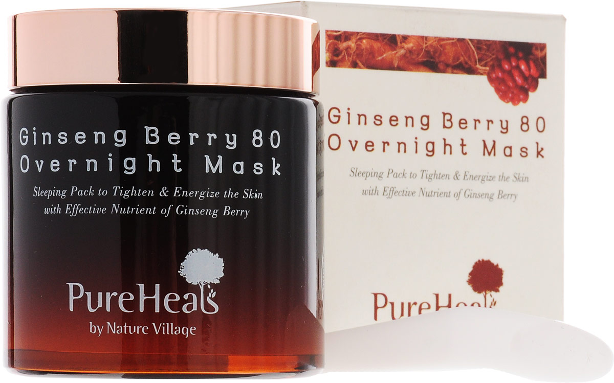PurehealS Ночная маска для лица Ginseng Berry 80, 100 млpur3 PurehealS Ночная маска для лица Ginseng Berry 80, 100 млpur3Пока вы спите, питательный экстракт ягод женьшеня, богатый гинзенозидом, проникает в глубокие слои, уплотняет и подтягивает кожу. Ночная маска на 80% состоит из экстракта ягод женьшеня, который наполняет энергией, увлажняет и осветляет кожу, обеспечивая сияющий и здоровый вид уже к утру, обеспечивая омолаживающий эффект 24/7!Уважаемые клиенты! Обращаем ваше внимание на то, что упаковка может иметь несколько видов дизайна. Поставка осуществляется в зависимости от наличия на складе.
