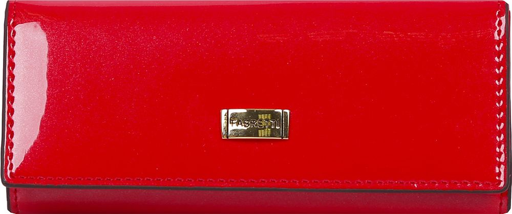 Ключница женская Fabretti, цвет: красный. 51002-red mirr L