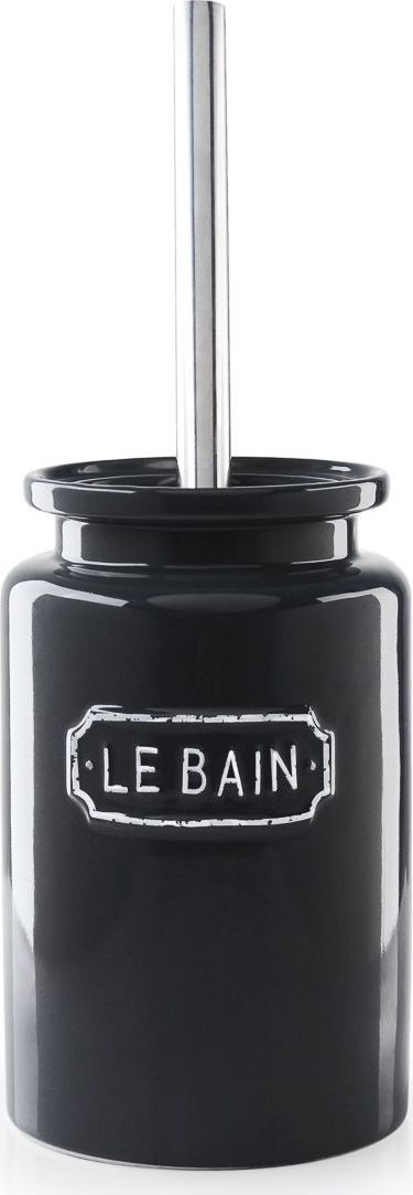 Ершик для туалета Wess Le Bain gris, с подставкой, цвет: серый. G79-80G79-80 Ершик для туалета Wess Le Bain gris, с подставкой, цвет: серый. G79-80G79-80Благодаря эффектному сочетанию утилитарной минималистичной формы, глазури графитового цвета и надписи в изящной рамке ершик Le Bain гармонично впишется как в современный, так и классический интерьер.