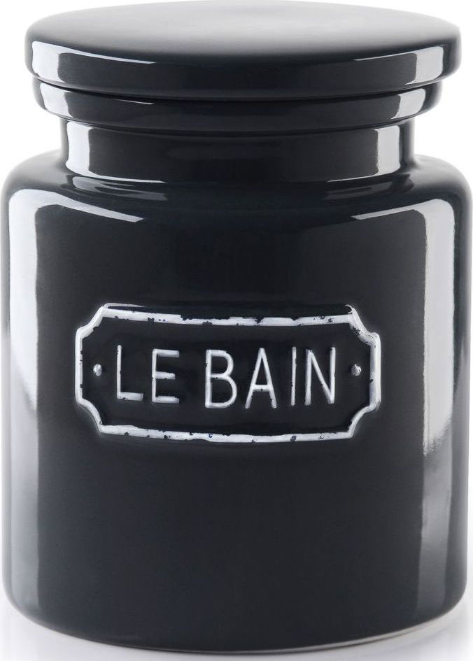 Баночка для соли Wess Le Bain gris. G93-80G93-80 Баночка для соли Wess Le Bain gris. G93-80G93-80Благодаря эффектному сочетанию утилитарной минималистичной формы, глазури графитового цвета и надписи в изящной рамке баночка для соли Le Bain gris гармонично впишется как в современный, так и классический интерьер.