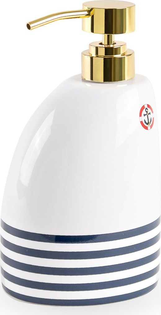Дозатор для жидкого мыла Moroshka Maritime. xx006-04xx006-04 Дозатор для жидкого мыла Moroshka Maritime. xx006-04xx006-04Дозатор с очертаниями парусника. Эта форма является отличительной чертой морских аксессуаров Maritime. Носик выполнен в металле и покрыт гальваникой золотого цвета.