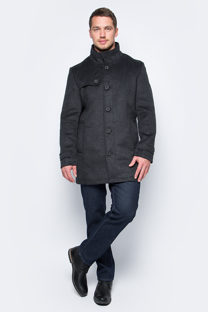 Пальто мужское Tom Tailor, цвет: черный. 3821070.00.10_2999. Размер M (48)3821070.00.10_2999 Пальто мужское Tom Tailor, цвет: черный. 3821070.00.10_2999. Размер M (48)3821070.00.10_2999Мужское пальто Tom Tailor выполнено из высококачественного полиэстера. Модель с воротником-стойка застегивается на пуговицы. Изделие имеет прямой крой. Спереди расположены два прорезных кармана.