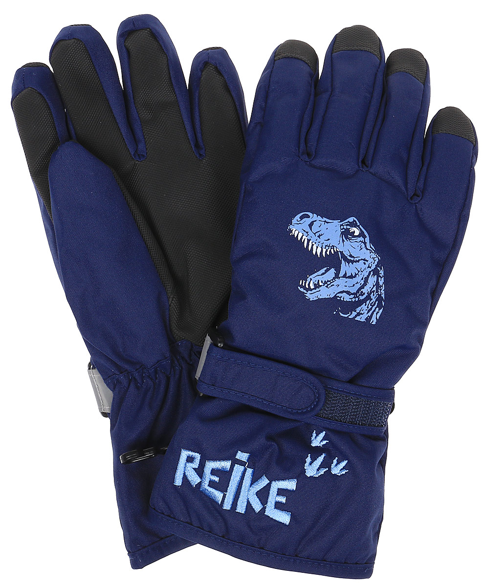 Перчатки для мальчика Reike Динозавр, цвет: темно-синий. RW18_DNS navy. Размер 7RW18_DNS navy Перчатки для мальчика Reike Динозавр, цвет: темно-синий. RW18_DNS navy. Размер 7RW18_DNS navyПерчатки для мальчика Reike Динозавр выполнены из ветрозащитной, водонепроницаемой и дышащей мембранной ткани, декорированной принтом в стиле коллекции. Мягкая подкладка из флиса обеспечивает дополнительный комфорт и тепло. Запястья оформлены резинкой и регулируемой липучкой, ладони и пальцы дополнительно усилены.