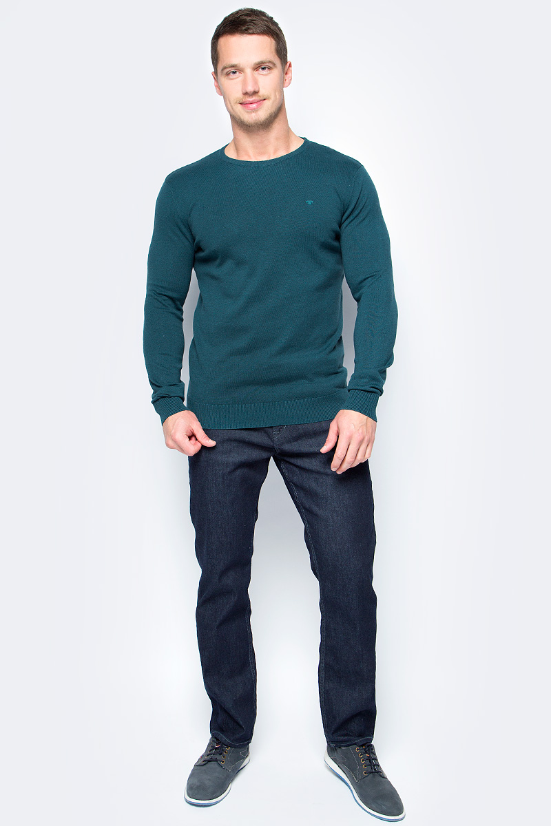Джемпер мужской Tom Tailor, цвет: зеленый. 3022880.00.10_7822. Размер XXL (54)3022880.00.10_7822 Джемпер мужской Tom Tailor, цвет: зеленый. 3022880.00.10_7822. Размер XXL (54)3022880.00.10_7822Джемпер мужской Tom Tailor выполнен из натурального хлопка. Материал изделия мягкий и тактильно приятный, не стесняет движений и обладает высокими дышащими свойствами. Модель с длинными рукавами и круглым вырезом горловины.