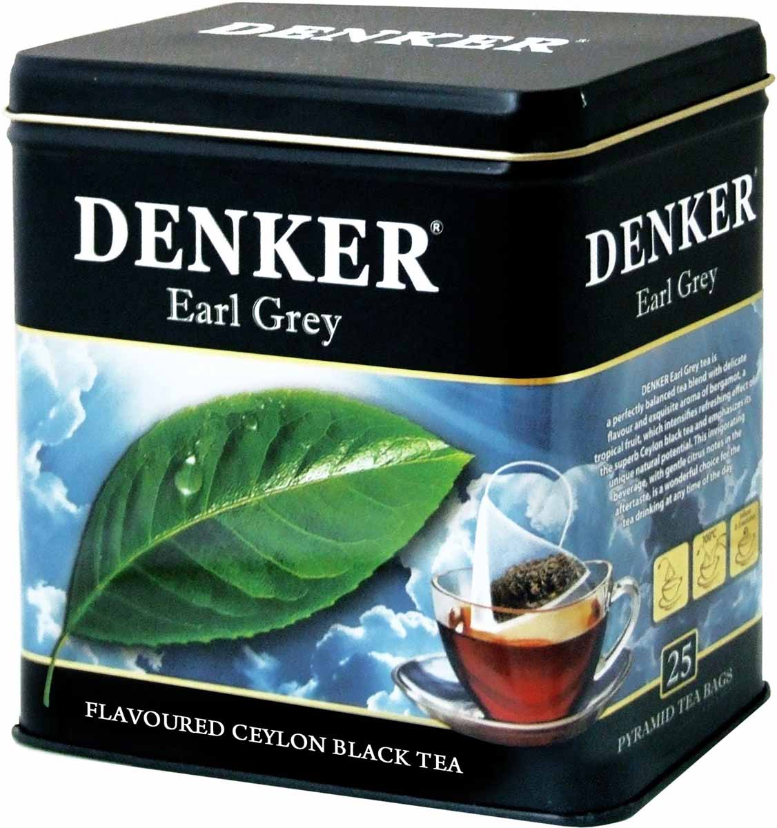 Denker Earl Grey черный чай в пирамидках, 25 шт1080073 Denker Earl Grey черный чай в пирамидках, 25 шт1080073Чай Denker Earl Grey - это превосходно сбалансированный купаж с изысканным вкусом и тончайшим ароматом бергамота, тропического фрукта, который усиливает освежающее действие великолепного черного цейлонского чая, подчеркивая его неповторимые природные достоинства. Этот бодрящий напиток с легкими цитрусовыми нотками в послевкусии прекрасно подходит для чаепития в любое время.
