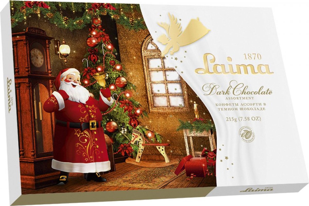 Laima ассорти конфет в темном шоколаде, 215 гP140106602 Laima ассорти конфет в темном шоколаде, 215 гP140106602Ассорти конфет в темном шоколаде 4 разные формы 3 начинки-молочный крем, крем-какао, крем-ирис-тоффи)