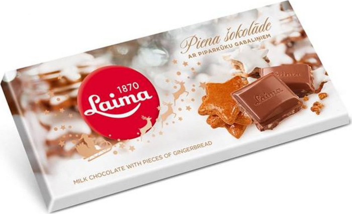 Laima молочный шоколад с имбирным печеньем, 100 гP120106511 Laima молочный шоколад с имбирным печеньем, 100 гP120106511Молочный шоколад с кусочками имбирного печенья