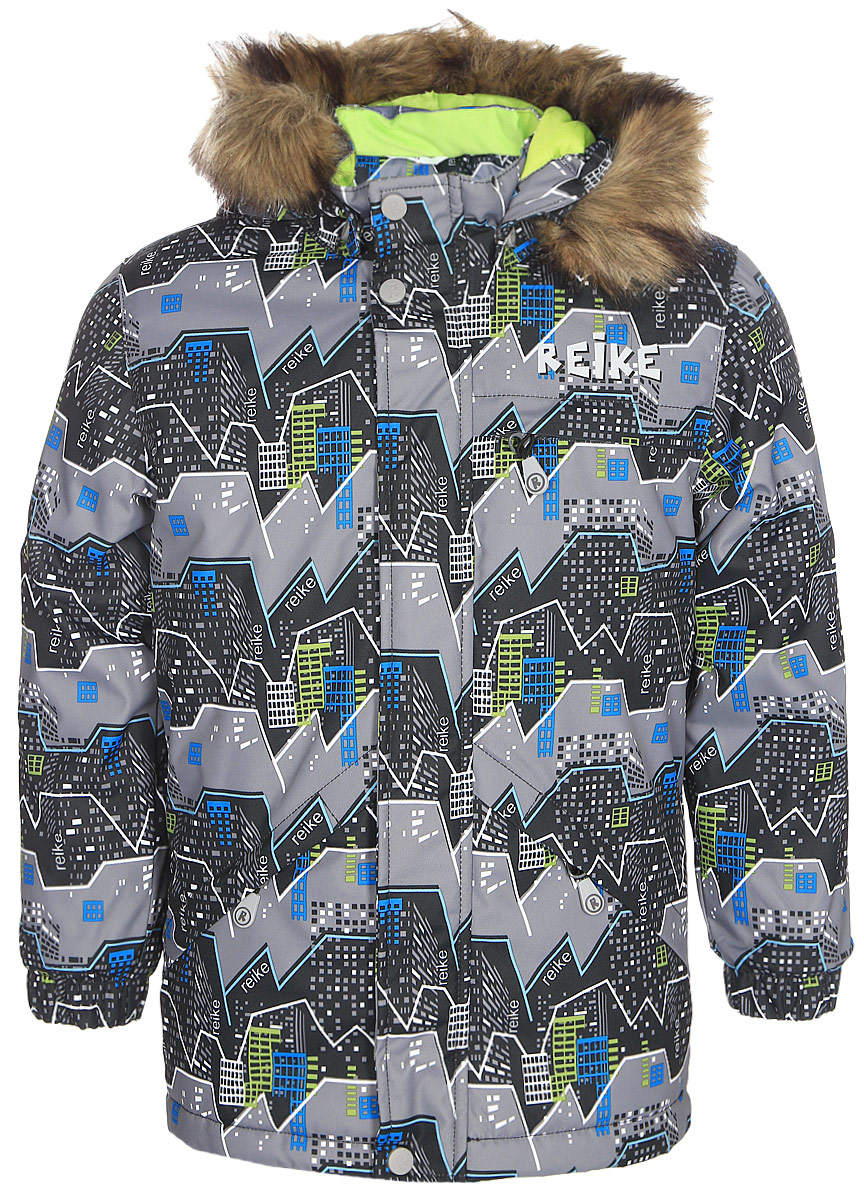Куртка для мальчика Reike, цвет: серый. 399001_MNT grey. Размер 122399001_MNT grey Куртка для мальчика Reike, цвет: серый. 399001_MNT grey. Размер 122399001_MNT greyКуртка для мальчика Reike Горы изготовлена из ветрозащитного, водоотталкивающего, дышащего материала с ярким молодежным принтом. Подкладка выполнена из принтованного полиэстера с флисовым подкладом. Куртка дополнена съемным регулирующимся капюшоном с отстегивающимся мехом, тремя карманами на молнии, светоотражающим элементом в виде логотипа Reike на спине. Ветрозащитная планка на кнопках и липучках вдоль молнии, манжеты на резинке и регулируемая утяжка внизу куртки создают дополнительную защиту от ветра. Базовый уровень. Коэффициент воздухопроницаемости куртки: 2000гр/м2/24 ч. Водоотталкивающее покрытие: 2000 мм.