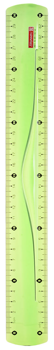Brunnen Линейка цвет прозрачный зеленый 30 см