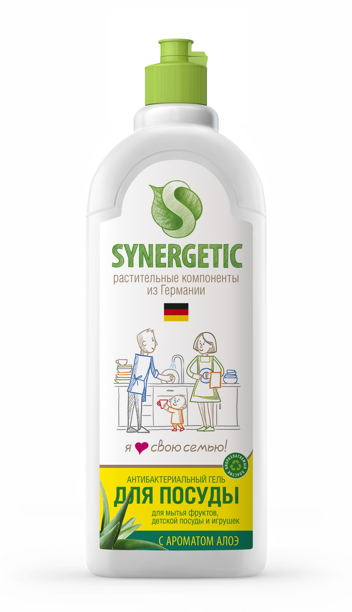 Средство для мытья посуды Synergetic, алоэ, 1 лSNG-103103 Средство для мытья посуды Synergetic, алоэ, 1 лSNG-103103Концентрированное ср-во для мытья всех видов посуды от любых видов загрязнений. Обладает 100% смываемостью, подходит для мытья фруктов, детской посуды и игрушек. Удаляет жир в ледяной воде.