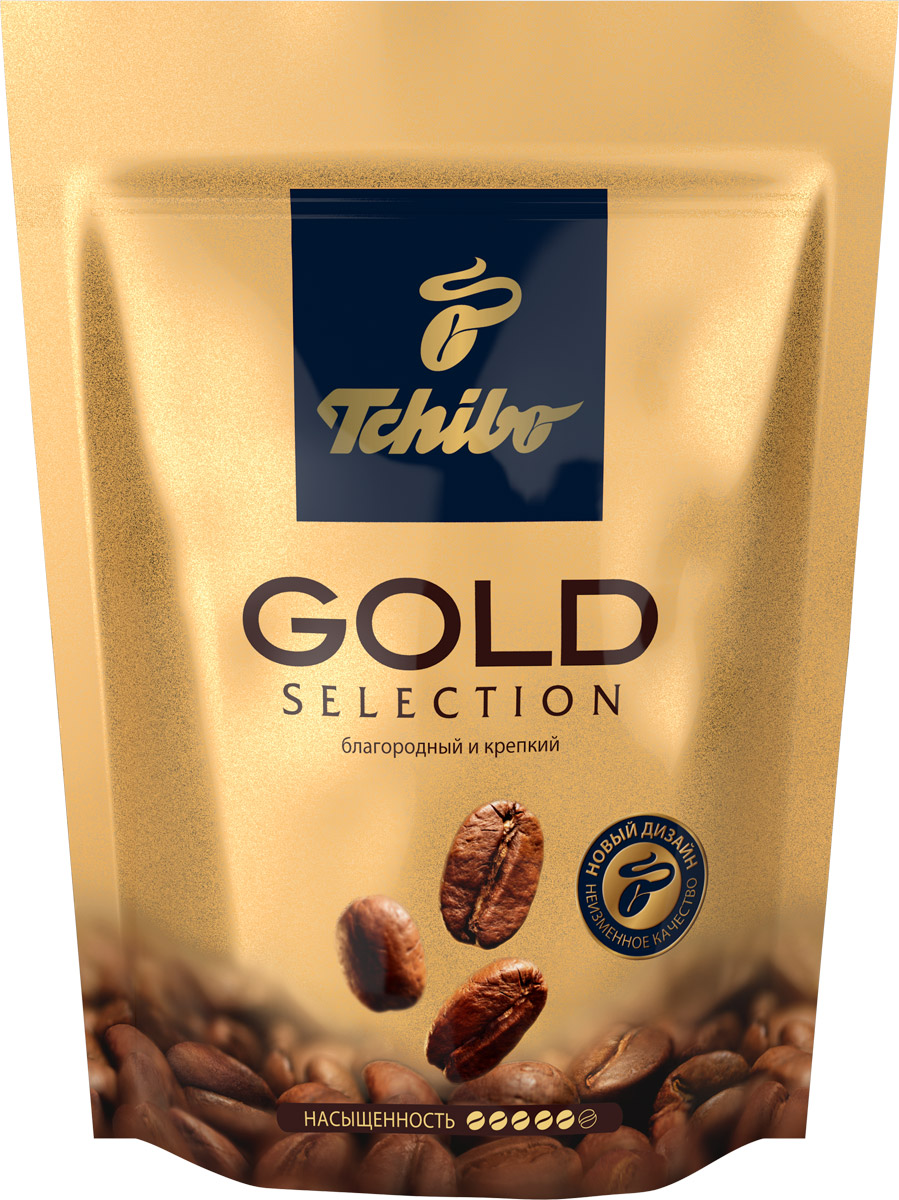 Tchibo Gold Selection кофе растворимый, 150 г477146 Tchibo Gold Selection кофе растворимый, 150 г477146Порадуйте себя благородным вкусом и насыщенным ароматом кофе Tchibo Gold Selection. Зерна Tchibo Gold Selection тщательно обжариваются небольшими партиями до благородного золотисто-коричневого оттенка. Эта особая золотистая обжарка позволяет раскрыть необычайно богатый вкус и насыщенный аромат кофейных зерен.