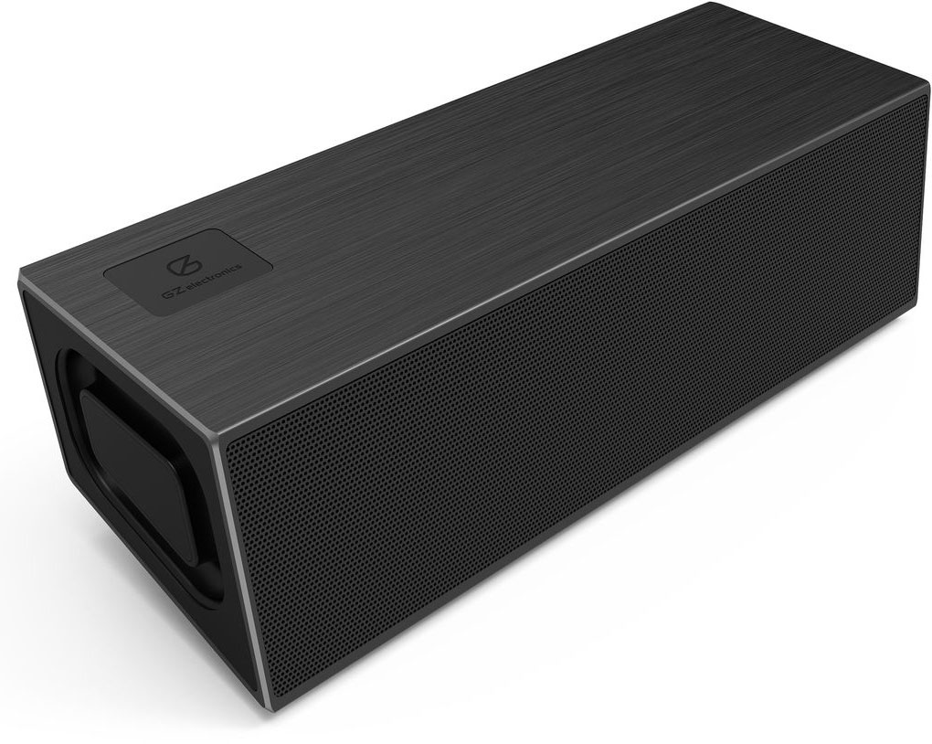 GZ Electronics LoftSound GZ-11, Black портативная акустическая системаGZ-11(BK) GZ Electronics LoftSound GZ-11, Black портативная акустическая системаGZ-11(BK)Портативная беспроводная акустическая система в стиле Loft c голубой подсветкой, Bluetooth 4.0, NFC, мощность 2*10 Вт (суммарно 20 Вт), чувствительность 600±50 мВ, диапазон частот 60Гц - 18 КГц, функция объемного звука 3D Stereo Sound, соотношение сигнал/шум 85 дБ, разделение каналов 65 дБ, порт USB/AUX, спикерфон, входные напряжения 5 B DC и ток 1-2 А, аккумулятор литиевый 7,4 В 2200 мАч, время полной зарядки до 5 часов, время работы от аккумулятора до 10 часов, рабочая дистанция до 15 метров, в комплекте акустическая система, кабель Aux, кабель micro-USB, инструкция, гарантийный талон, материал металл и пластик, вес 670 гр, поставляется в двух цветах - серебристый матовый (SL) и черный матовый (BK)