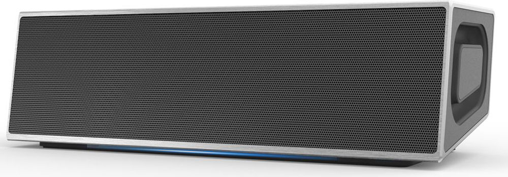 GZ Electronics LoftSound GZ-11, Silver портативная акустическая системаGZ-11(SL) GZ Electronics LoftSound GZ-11, Silver портативная акустическая системаGZ-11(SL)Портативная беспроводная акустическая система в стиле Loft c голубой подсветкой, Bluetooth 4.0, NFC, мощность 2*10 Вт (суммарно 20 Вт), чувствительность 600±50 мВ, диапазон частот 60Гц - 18 КГц, функция объемного звука 3D Stereo Sound, соотношение сигнал/шум 85 дБ, разделение каналов 65 дБ, порт USB/AUX, спикерфон, входные напряжения 5 B DC и ток 1-2 А, аккумулятор литиевый 7,4 В 2200 мАч, время полной зарядки до 5 часов, время работы от аккумулятора до 10 часов, рабочая дистанция до 15 метров, в комплекте акустическая система, кабель Aux, кабель micro-USB, инструкция, гарантийный талон, материал металл и пластик, вес 670 гр, поставляется в двух цветах - серебристый матовый (SL) и черный матовый (BK)