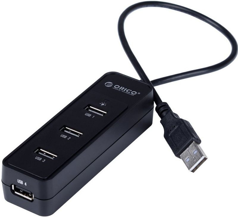 Orico W5PH4-U2, Black USB-концентраторORICO W5PH4-U2-BK Orico W5PH4-U2, Black USB-концентраторORICO W5PH4-U2-BKХаб ORICO W5PH4-U2-BK компактен и не требует дополнительного питания, поэтому он отличной подойдёт для работы во время поездок. Для его работы не требуется установка дополнительных драйверов. Скорость передачи составляет 480 Мбит/сек, а каждый разъём оснащён сетевым фильтром. ORICO W5PH4-U2-BK совместим с большинством популярных операционных систем: Windows XP, Vista, 7, 8, 8.1, 10, Mac OS и Linux.