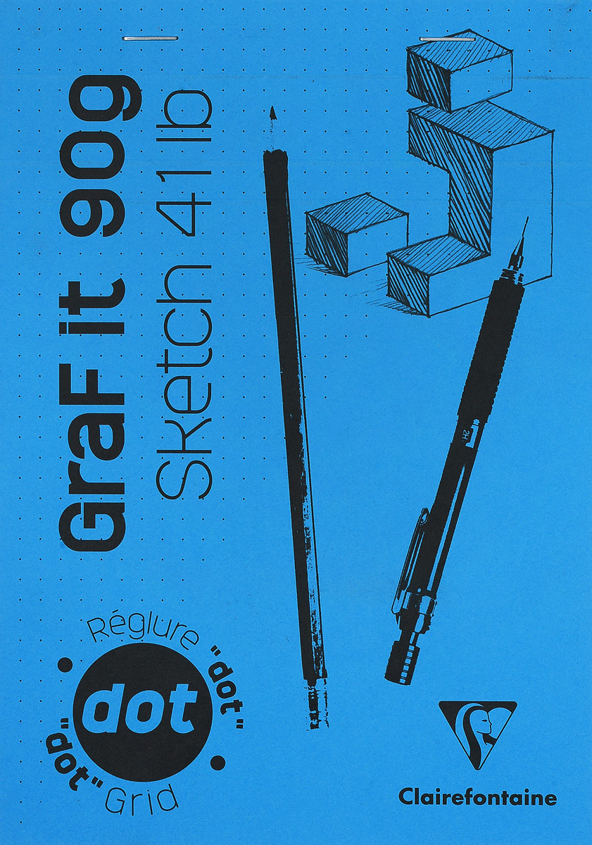 Блокнот Clairefontaine Graf It. Dot Grid, для сухих техник, с перфорацией, цвет: голубой, формат A5, 80 листов96651С_голубой Блокнот Clairefontaine Graf It. Dot Grid, для сухих техник, с перфорацией, цвет: голубой, формат A5, 80 листов96651С_голубойОригинальный блокнот Clairefontaine Graf It. Dot Grid идеально подойдет для памятных записей, любимых стихов, рисунков и многого другого. Плотная обложка предохраняет листы от порчи и замятия. Блокнот формата А5 содержит 80 листов, чего хватит на долгое время.Такой блокнот станет забавным и практичным подарком - он не затеряется среди бумаг, и долгое время будет вызывать улыбку окружающих.