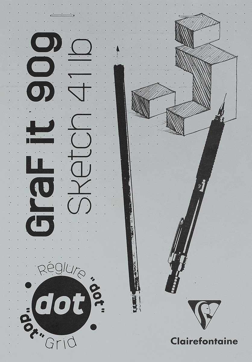 Блокнот Clairefontaine Graf It. Dot Grid, для сухих техник, с перфорацией, цвет: серый, формат A5, 80 листов96651С_серый Блокнот Clairefontaine Graf It. Dot Grid, для сухих техник, с перфорацией, цвет: серый, формат A5, 80 листов96651С_серыйОригинальный блокнот Clairefontaine Graf It. Dot Grid идеально подойдет для памятных записей, любимых стихов, рисунков и многого другого. Плотная обложка предохраняет листы от порчи и замятия. Блокнот формата А5 содержит 80 листов, чего хватит на долгое время.Такой блокнот станет забавным и практичным подарком - он не затеряется среди бумаг, и долгое время будет вызывать улыбку окружающих.