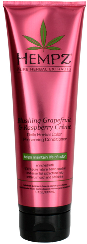 Hempz Blushing Grapefruit&Raspberry Creme Conditioner Кондиционер гейпфрут и Малина для сохранения цвета и блеска окрашенных волос, 265 мл120-2439-03 Hempz Blushing Grapefruit&Raspberry Creme Conditioner Кондиционер гейпфрут и Малина для сохранения цвета и блеска окрашенных волос, 265 мл120-2439-03Растительный экстракты и натуральные масла ухаживают за волосами, сохраняя их здоровье и силу. Подходит для частого использования. Продлевает насыщенность цвета окрашенных волос. Придает натуральный блеск.