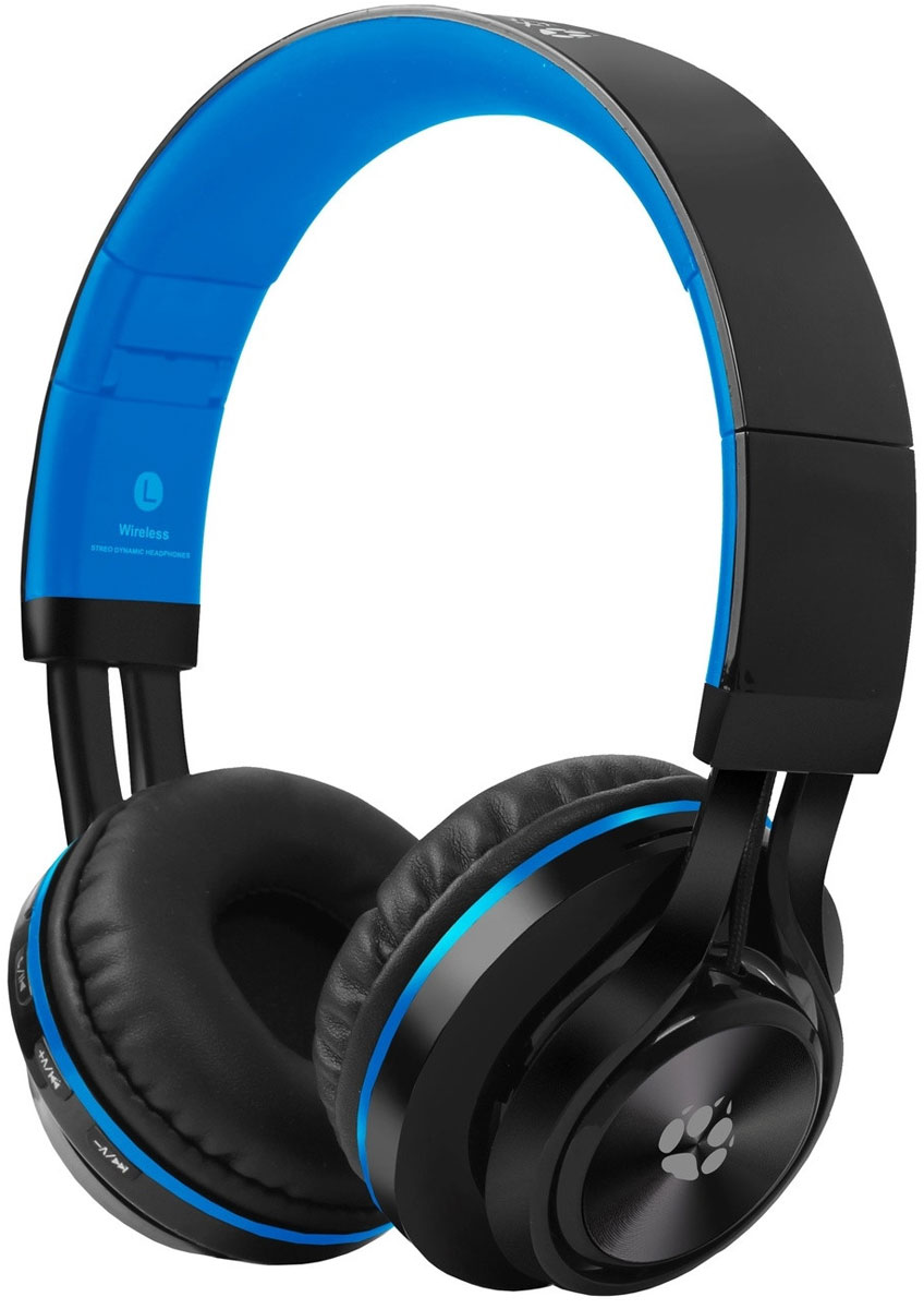 Black Fox BAH006, Black Blue беспроводные наушникиT026498 Black Fox BAH006, Black Blue беспроводные наушникиT026498Компактный размер и довольно приличная функциональность выделяют наушники Black Fox BAH006 из огромного количества устройств различных производителей.Поддержка microSD карт емкостью до 32 ГБ позволяет использовать наушники в качестве беспроводного Мр3 плеера. Наличие встроенного модуля Bluetooth версии 2.1 позволяет использовать устройство в качестве мобильной гарнитуры, а также прослушивать музыку со смартфона.4 часа автономной работы наушники отрабатывают без каких-либо проблем. При прослушивании аудио книг на средней громкости время работы составляет 5 часов, что можно считать весьма неплохим результатом для использованного элемента питания 300 мАч.Амбушюры накладные типа supra-aural изготовлены из мягкой эко кожи. Наушники очень легкие, динамики плотно прилегают к ушам. Довольно жесткая конструкция оголовья у определенных пользователей может вызвать ощущение давления на уши, даже не смотря на подвижность амбушюр.