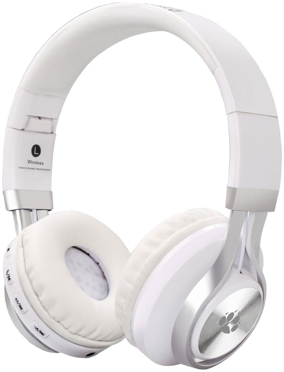 Black Fox BAH006, White беспроводные наушникиT026499 Black Fox BAH006, White беспроводные наушникиT026499Компактный размер и довольно приличная функциональность выделяют наушники Black Fox BAH006 из огромного количества устройств различных производителей.Поддержка microSD карт емкостью до 32 ГБ позволяет использовать наушники в качестве беспроводного Мр3 плеера. Наличие встроенного модуля Bluetooth версии 2.1 позволяет использовать устройство в качестве мобильной гарнитуры, а также прослушивать музыку со смартфона.4 часа автономной работы наушники отрабатывают без каких-либо проблем. При прослушивании аудио книг на средней громкости время работы составляет 6 часов, что можно считать весьма неплохим результатом для использованного элемента питания 300 мАч.Амбушюры накладные типа supra-aural изготовлены из мягкой эко кожи. Наушники очень легкие, динамики плотно прилегают к ушам. Довольно жесткая конструкция оголовья у определенных пользователей может вызвать ощущение давления на уши, даже не смотря на подвижность амбушюр.