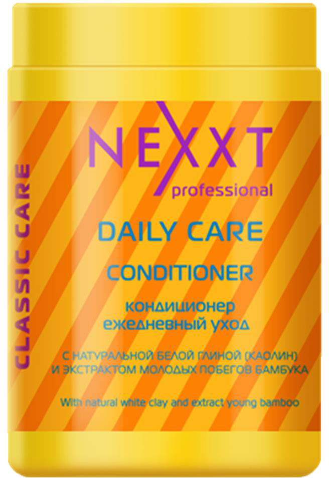 Кондиционер ежедневный уход Nexxt Professional, 1000 млCL211122 Кондиционер ежедневный уход Nexxt Professional, 1000 млCL211122Средство оптимально подходит для ежедневного ухода за волосами. Благодаря компонентам белой глины, обладают мягким отшелушивающим действием. Очищают волосы у корней, удаляют жирный блеск и препятствуют загрязнению, оказывают тонизирующий эффект на кожу головы, продлевая жизнь фибробластов-клеток, ответственных за выработку коллагена и эластина, тем самым стимулируя регенерацию кожи головы и волосяных фоликул и облегчают расчесывание.