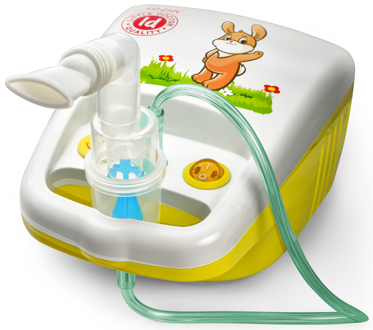 Little Doctor Ингалятор компрессорный LD-212С0001480 Little Doctor Ингалятор компрессорный LD-212С0001480Компрессорный ингалятор LD-212С подойдет для лечения ОРВИ, синусита, ларингита, ринита, фарингита, бронхита, астмы и других заболеваний дыхательной системы. Ингалятор обладает компактным размером и оригинальным дизайном, который понравится детям. Одно из главных отличий ингалятора - специальная конструкция, определяющая разные пути потоков воздуха при вдохе и выдохе. Ингалятор активируется вдохом.Благодаря особой конструкции каждого распылителя, эффективность ингаляций может достигаться избирательным воздействием на определенную часть дыхательных путей (верхнюю, среднюю или нижнюю).Распылитель А (желтый) - для нижних отделов дыхательных путейРаспылитель В (синий) - универсальный распылительРаспылитель С (красный) - для верхних отделов дыхательных путейИнгалятор LD-212С экономичен в работе благодаря низкому остаточному объему лекарственного раствора.Компрессорный ингалятор Little Doctor LD-212CНебулайзер3 распылителяМаска взрослаяМаска детскаяНасадка для носа взрослаяНасадка для носа детскаяМундштук - 2шт.Трубка 2 м.Запасной фильтр - 5 шт.Предохранитель 2А 250 В - 2 шт.Сумка для хранения принадлежностейИнструкция на русском языкеГарантийный талон.