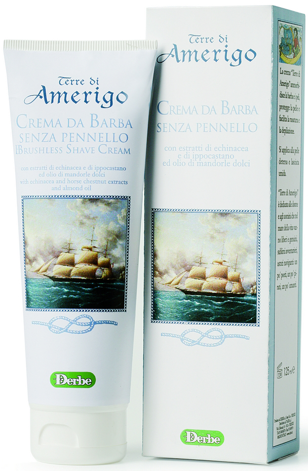 Derbe Крем для бритья Terre Di Amerigo, 125 млA901521993 Derbe Крем для бритья Terre Di Amerigo, 125 млA901521993Крем без мыла для бритья Derbe Terre Di Amerigo подходит для самой чувствительной кожи, склонной к образованию трещин и порезов после бритья, для кожи, склонной к покраснению и раздражению. Смягчает и увлажняет. Характеристики:Объем: 125 мл. Товар сертифицирован.