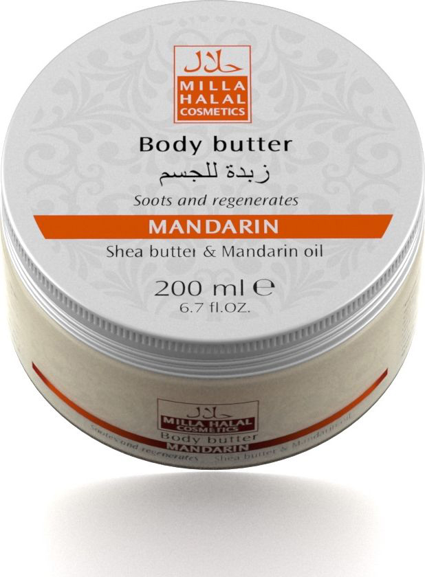 Milla Halal Cosmetics Масло для тела Mandarin, 200 мл10789 Milla Halal Cosmetics Масло для тела Mandarin, 200 мл10789Косметическое средство на основе натуральных растительных масел Ши (Карите) и Мандарина смягчает кожу, питает и делает её упругой. Обладает регенерирующими свойствами: заживляет мелкие ранки, восстанавливает структуру эпителия на клеточном уровне; оказывает лифтинговый эффект. Благодаря уникальному составу данный продукт защищает кожу от внешних негативных воздействий. Подходит для всех типов кожи.