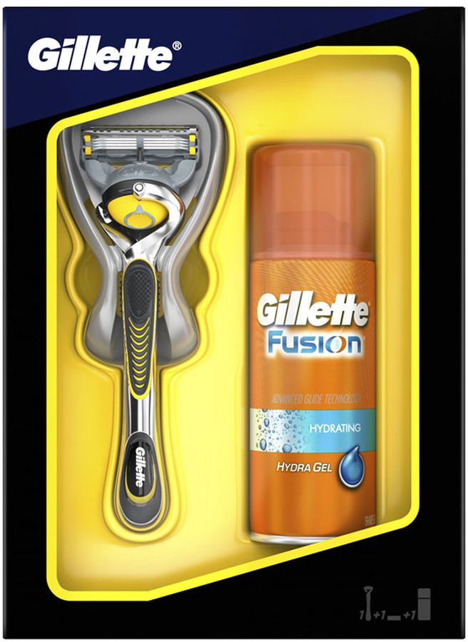 Gillette Fusion ProShield Бритва Подарочный Набор + Гель для бритьяGIL-81623072 Gillette Fusion ProShield Бритва Подарочный Набор + Гель для бритьяGIL-81623072Подарочный набор Gillette ProShield подарит идеально гладкое бритье. В набор входят мужская бритва Gillette Fusion ProShield и мужской гель для бритья Gillette Fusion Увлажняющий 75 мл. Бритва оснащена смазывающими полосками с обеих сторон от лезвий, чрезвычайно тонкими лезвиями Gillette (первые 4 из них — такие же, как в ProGlide), 5 высокоточными лезвиями, технологией FlexBall и точным триммером на обратной стороне кассеты. Гель для бритья содержит увлажняющие вещества, которые смягчают волоски и защищают кожу во время бритья. Подарочный набор Gillette Fusion ProShield подарит идеально гладкое бритье.В набор входят мужская бритва Gillette Fusion ProShield и гель для бритья Fusion Увлажняющий 75 млБритва оснащена смазывающими полосками с обеих сторон от лезвий, защищающими от раздражения во время бритьяГель для бритья смягчает волоски на лице и помогает защитить кожу во время бритьяБритва оснащена 5 высокоточными лезвиями, технологией FlexBall и точным триммером