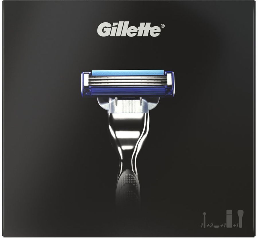 Gillette Mach3 Turbo Бритва Подарочный Набор + 2 Кассеты + Гель для бритьяMAG-81622860 Gillette Mach3 Turbo Бритва Подарочный Набор + 2 Кассеты + Гель для бритьяMAG-81622860Подарочный набор Gillette Mach3 Turbo подарит идеально гладкое бритье. В набор входят мужская бритва Gillette Mach3 Turbo, 2 сменные кассеты, мужской гель для бритья Mach3 Экстра комфорт 75 мл и дорожная косметичка. Бритва имеет 3 лезвия, обеспечивающих скольжение и комфорт, гелевую полоску Comfort длительного действия и в 2 раза больше микрогребней SkinGuard (по сравнению с одноразовой бритвой Gillette Blue3). Гель для бритья создает густую приятную пену, великолепно удерживающую влагу (по сравнению с гелями для бритья Mach3). Подарочный набор Gillette Mach3 Turbo подарит идеально гладкое бритье.В набор входят бритва Gillette Mach3 Turbo, 2 сменные кассеты, гель для бритья Экстра комфорт и дорожная косметичкаБритва оснащена 3 лезвиями для скольжения и комфорта и гелевой полоской Comfort длительного действияГель для бритья образует густую, приятную пенуБритва имеет в 2 раза больше микрогребней SkinGuard (по сравнению с одноразовой бритвой Gillette Blue3)