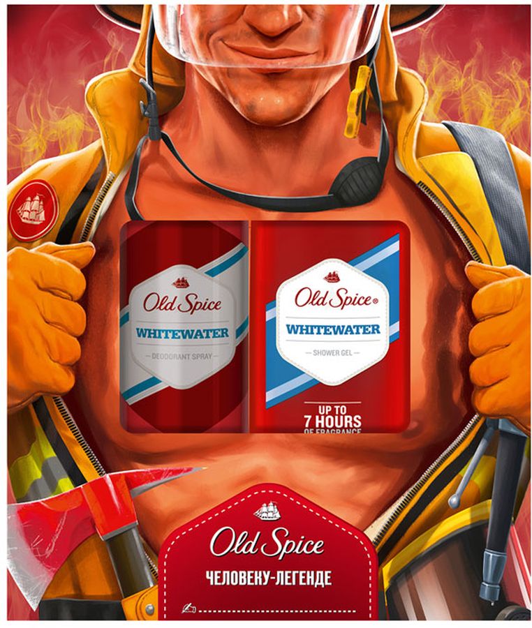 Old Spice Whitewater подарочный набор для мужчин: аэрозольный дезодорант, 125 мл + гель для душа, 250 мл