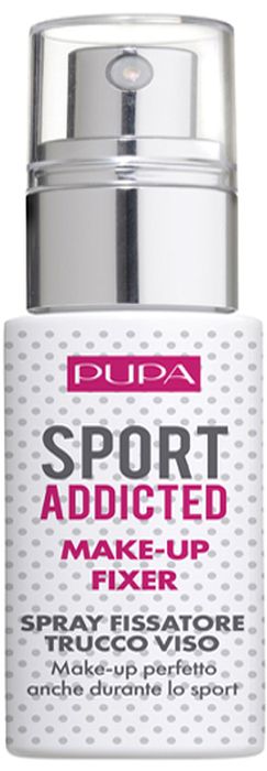 Pupa Спрей для фиксации макияжа Sport Addicted Make Up Fixer, прозрачный, 30 мл050089A001 Pupa Спрей для фиксации макияжа Sport Addicted Make Up Fixer, прозрачный, 30 мл050089A001Гладкое и сияющее покрытие для идеального стойкого макияжа. Нанесите спрей на кожу сразу после завершения макияжа и макияж будет устойчив к движениям, поту и жаре. Инновационная основанная на воде формула. Оставляет невероятно легкое покрытие, фиксирующее макияж всего за один жест. Спрей без аэрозоля, легко использовать.