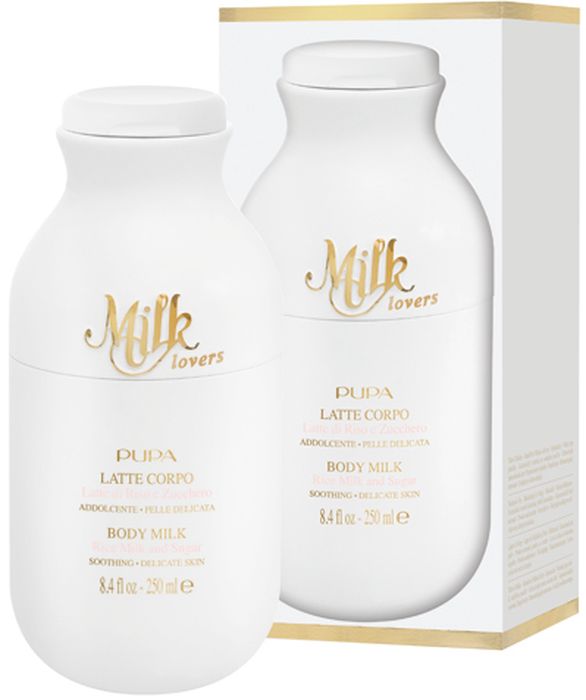 Pupa Молочко для тела Milk Lovers, Рисовое молочко и сахар, 250 мл0B2A04A002 Pupa Молочко для тела Milk Lovers, Рисовое молочко и сахар, 250 мл0B2A04A002Свежая, деликатная и жидкая, быстро впитывающаяся эмульсия для тела. Питает кожу, делая ее гладкой и идеально увлажненной надолго. Формулы серии Milk Lovers разрабатывались с акцентом на отбираемые ингредиенты, преимущественно на природные компоненты. Без парабенов. Без силиконов. Без вазелина. Без алкоголя. Без красителей.