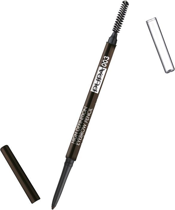 Pupa Карандаш для бровей High Definition Eyebrow Pensil №003, оттенок Темно-коричневый, 1 г240180A003 Pupa Карандаш для бровей High Definition Eyebrow Pensil №003, оттенок Темно-коричневый, 1 г240180A003Структурирующая но насыщенная для контролируемой линии. Легко наносить. Высокий процент пигментов гарантирует полный цвет, благодаря воскам и специальным пленкообразующим составляющим легко наносить. Формула обогащена витаминами Е и С. Брови идеально скульптурированы в течение всего дня. Идеально подходит для очерчивания контура бровей и заполнения цветом внутри. Ультра тонкий корпус с крышечкой в цвете грифеля для точного нанесения. Тонкий аппликатор с плотными щетинками, чтобы идеально причесать брови.